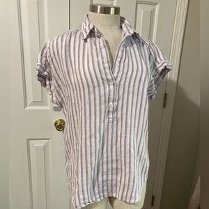 Ralph Lauren purple striped linen shirt